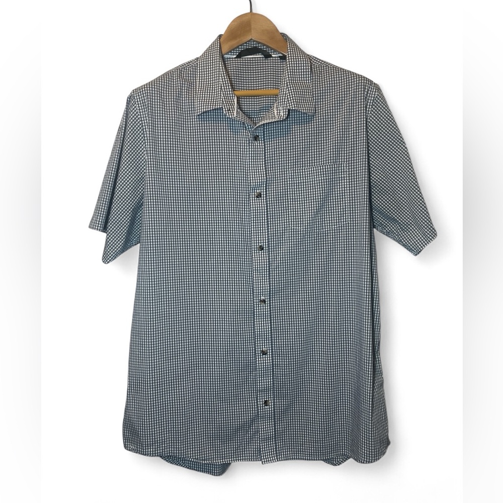Travis Matthew Short Sleeve Gingham Golf Preppy‎ Button Up Collared Shirt XL